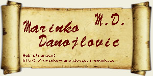 Marinko Danojlović vizit kartica